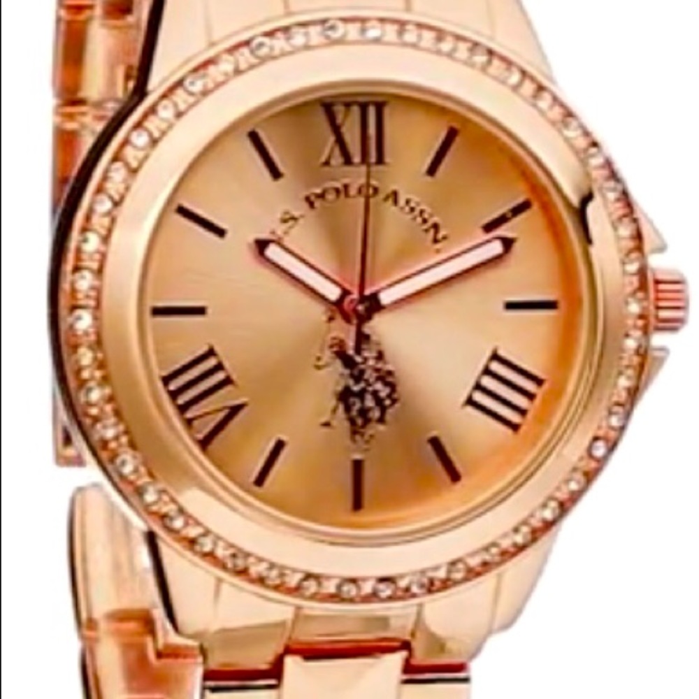 U.S. Polo Assn. Women's Watch with Crystal Studded Beze